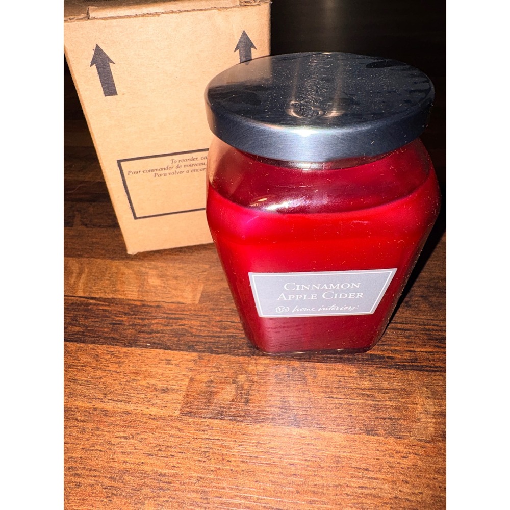 Home Interiors Cinnamon Apple Cider Scented Jar Candle 7.5 oz New in Box 51283
